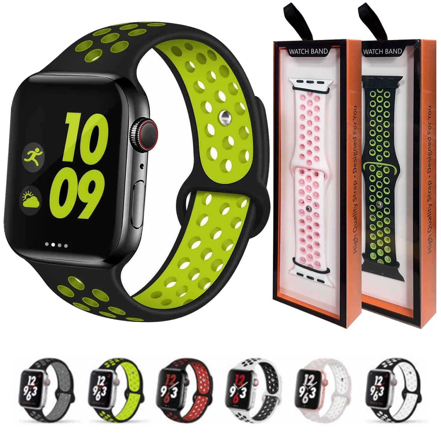 For Apple Watch Series 10 /9 /8 /7 /SE /6 /5 /4 /3 /2 /1 Ultra 2 Replacement Wrist Band 38mm 40mm 41mm 42mm 44mm 45mm 46mm 49mm iWatch Wristband Loop Strap Silicone Band For Apple Watch Series 10 /9 /8 /7 /SE /6 /5 /4 /3 /2 /1 Ultra 2 Replacement Wrist Band 38mm 40mm 41mm 42mm 44mm 45mm 46mm 49mm iWatch Wristband Loop Strap Silicone Band